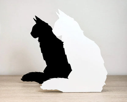 Donarturo - Una Sagoma | Cat Silhouette Book End