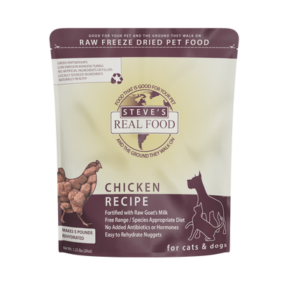 Steve's Real Food Raw Freeze Dried Nuggets for Cats & Dogs