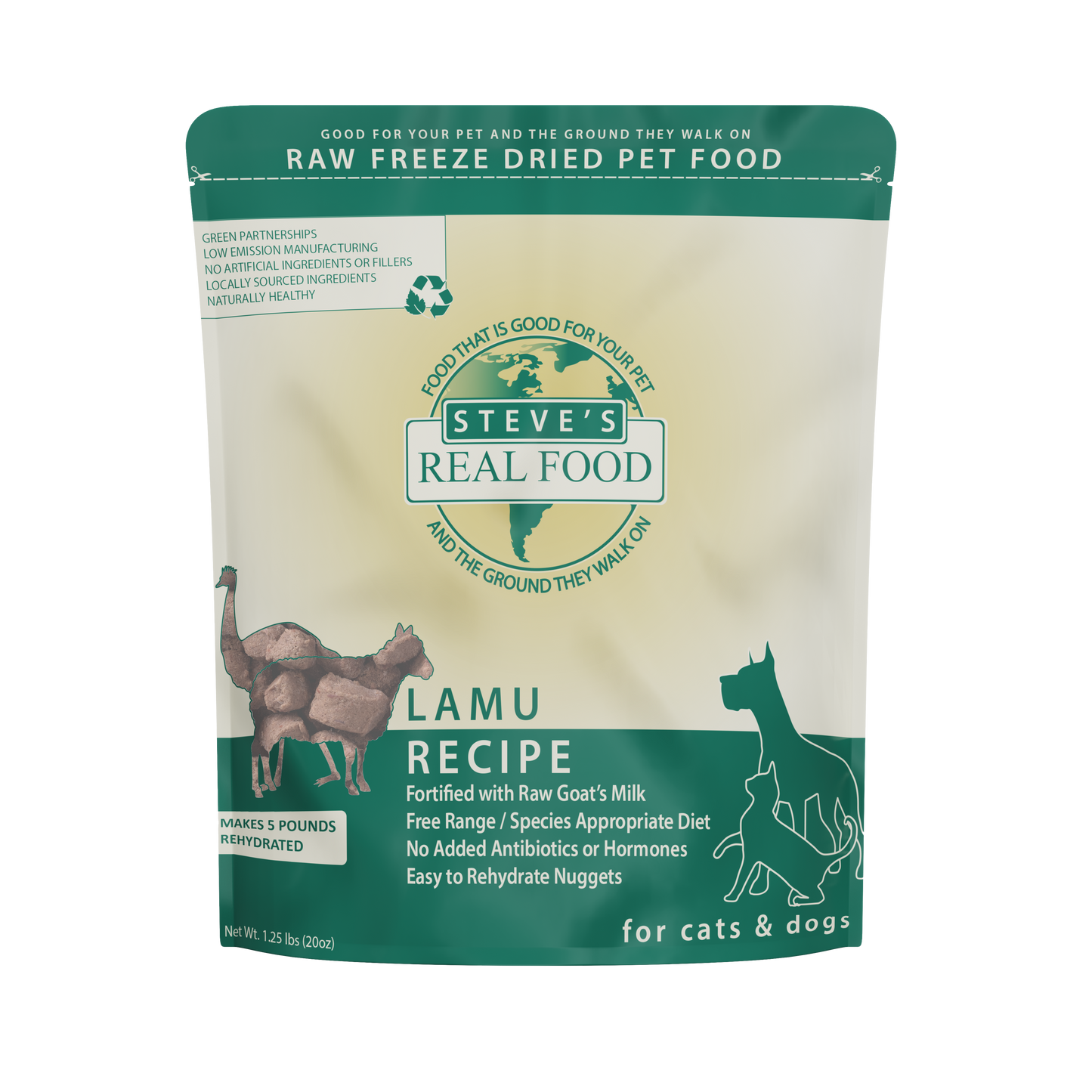 Steve's Real Food Raw Freeze Dried Nuggets for Cats & Dogs