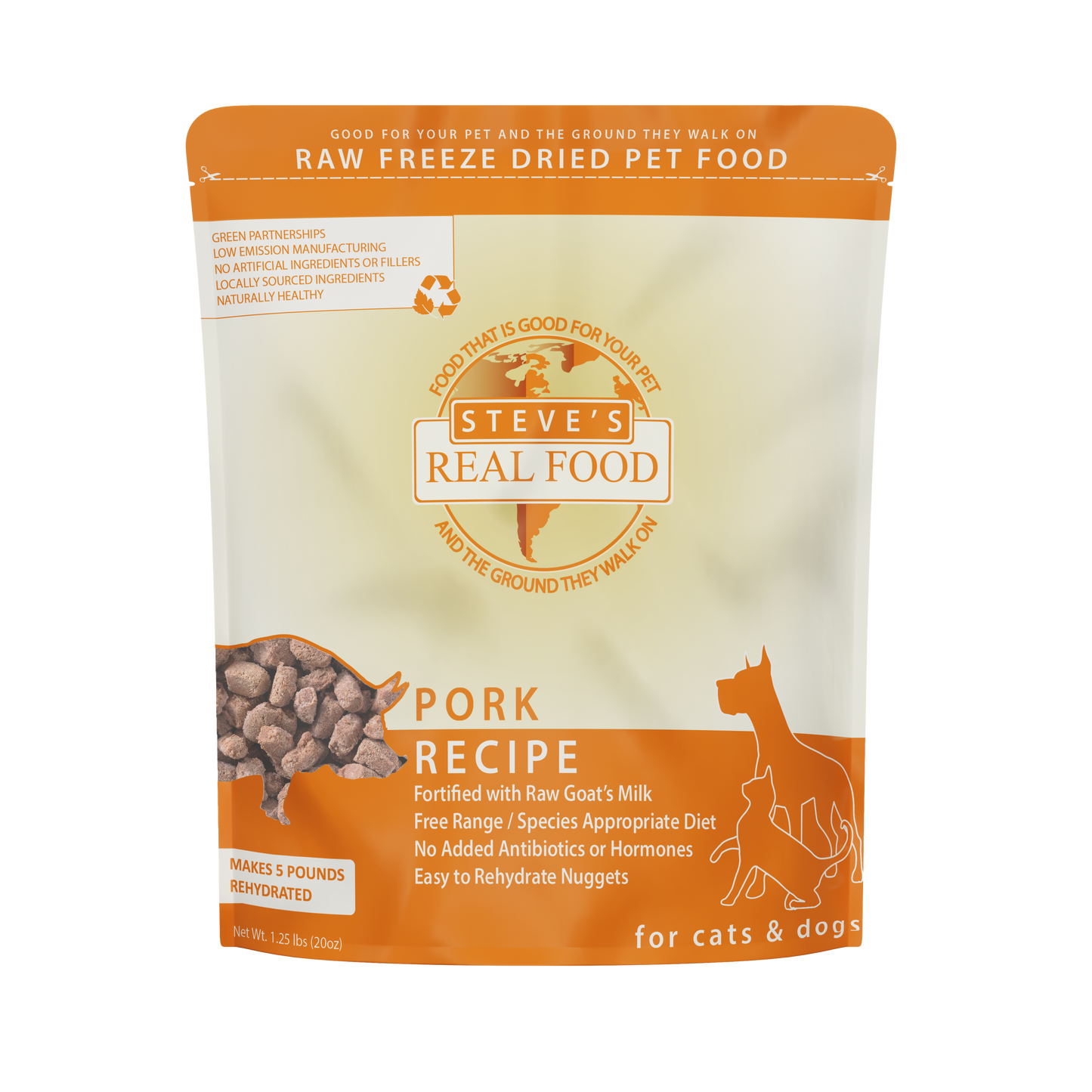 Steve's Real Food Raw Freeze Dried Nuggets for Cats & Dogs