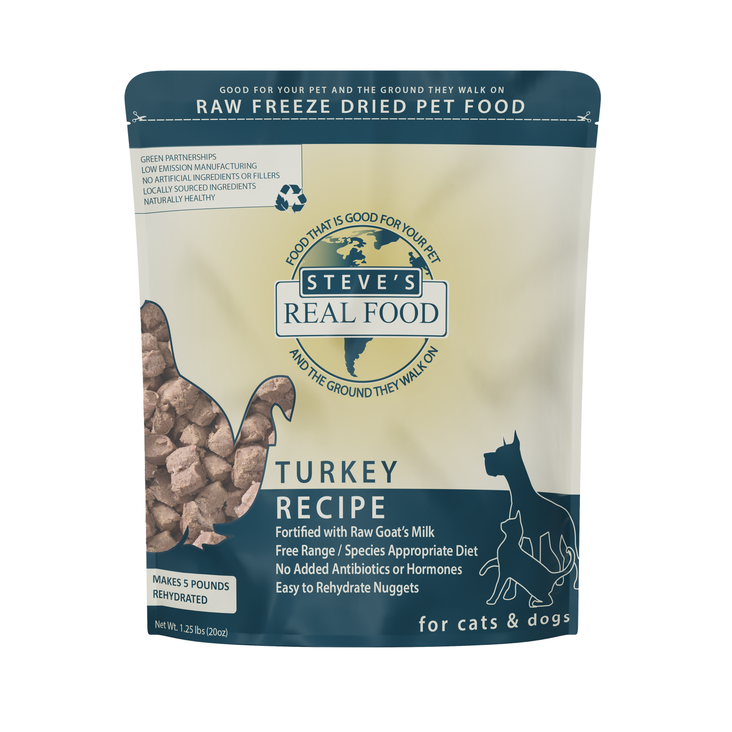 Steve's Real Food Raw Freeze Dried Nuggets for Cats & Dogs