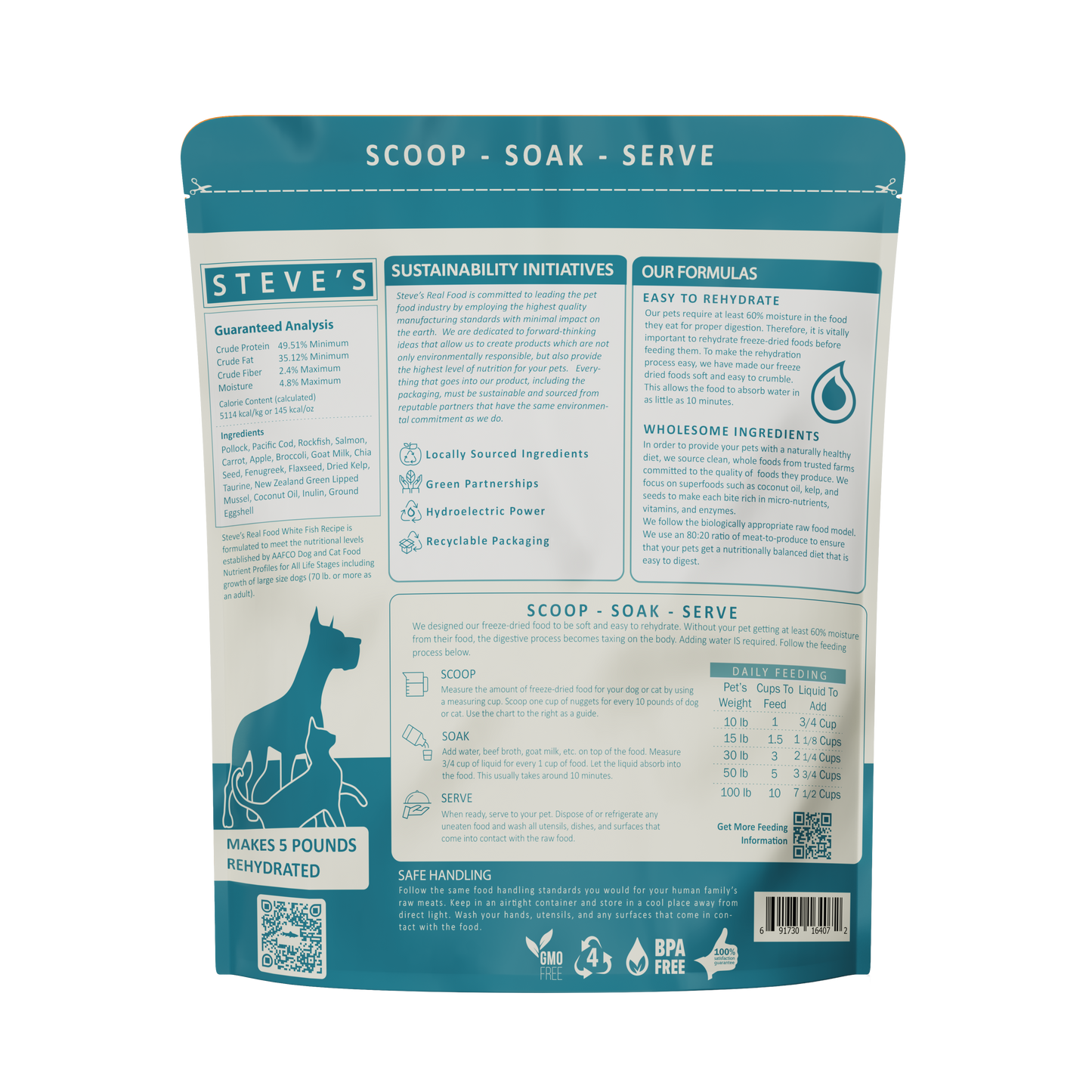 Steve's Real Food Raw Freeze Dried Nuggets for Cats & Dogs