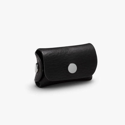 Denjo - Stockholm Leather Poop Bag Dispenser in Black