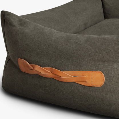 Denjo - Dog Bed Classic Nest with Leather Details