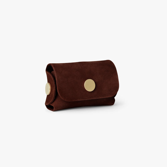 Denjo - Stockholm Leather Poop Bag Dispenser in Dark Brown