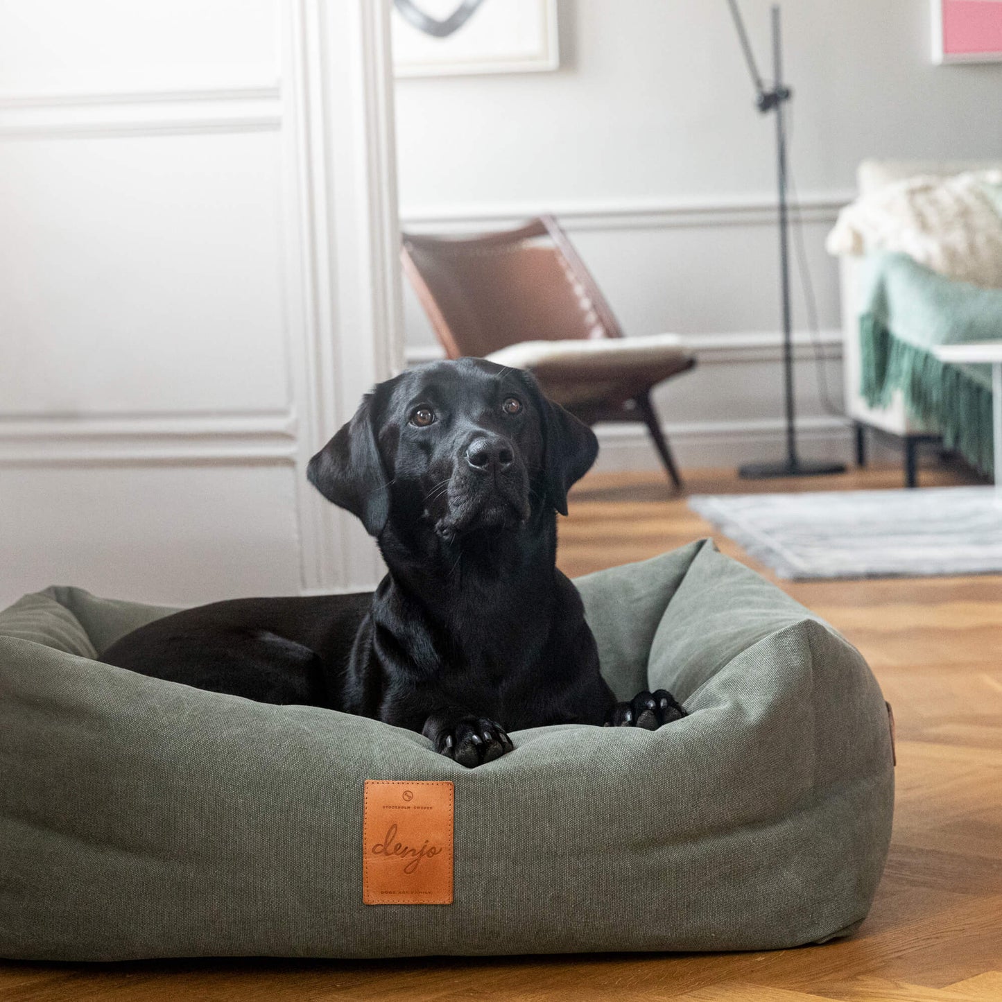 Denjo - Dog Bed Classic Nest with Leather Details